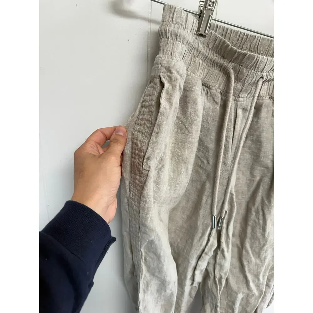 Quince Women XS Flax Stretchy Athletic Jogger Pants European Linen